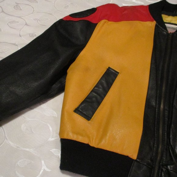 MICHAEL HOBAN GENUINE LEATHER RARE BOMBER BULL JACKET - Picture 14 of 16